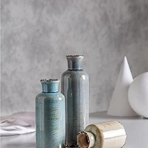 NEW 3 Piece Ceramic vase Set, Small Flower vase for Home Decoration.